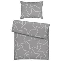 BETTWÄSCHESET BIG STAR - Hellgrau, Textil (160/210cm) - Modern Living