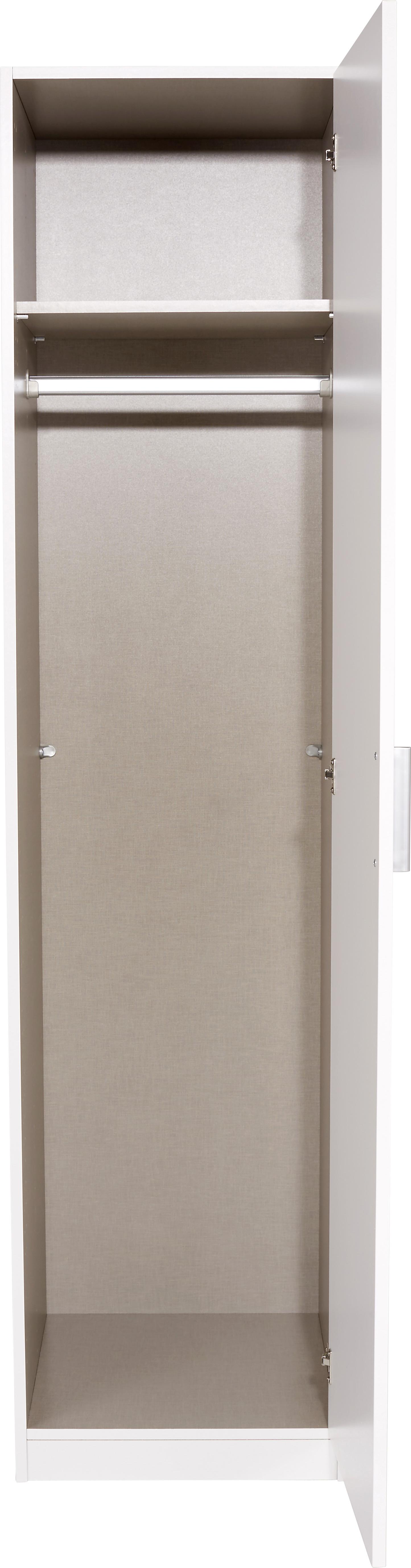 Omara Za Oblačila Celle - aluminij, Moderno, umetna masa/leseni material (47/197/54cm) - Premium Living