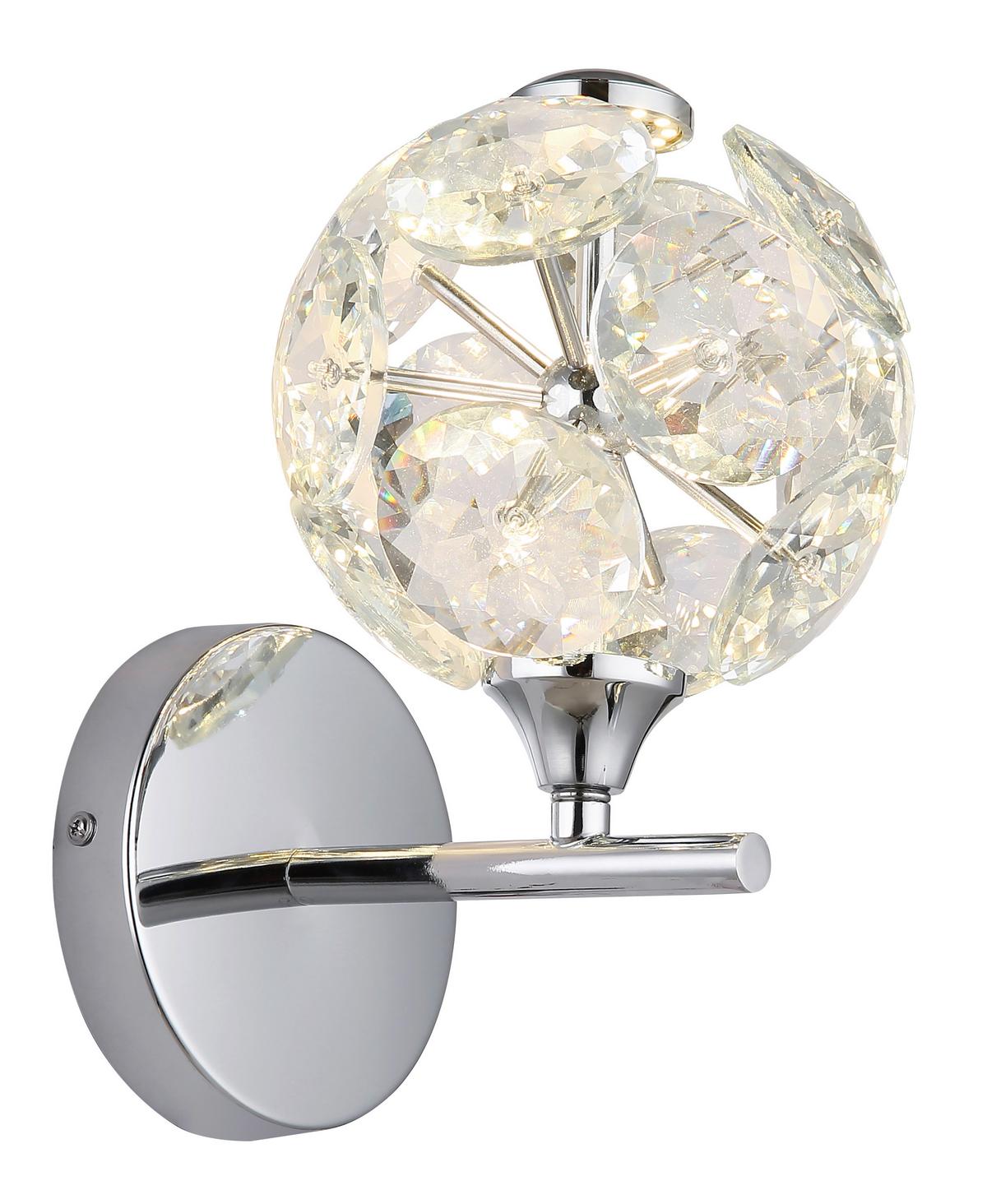 LED-WANDLEUCHTE 16047WC VIRINA - Klar/Chromfarben, Konventionell, Glas/Metall (15/24cm) - Globo