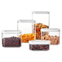 ZESTAW POJEMNIKÓW KUCHENNYCH 106994030600 - przejrzysty/biały, Basics, tworzywo sztuczne (14,7/27,5/23cm) - Mepal