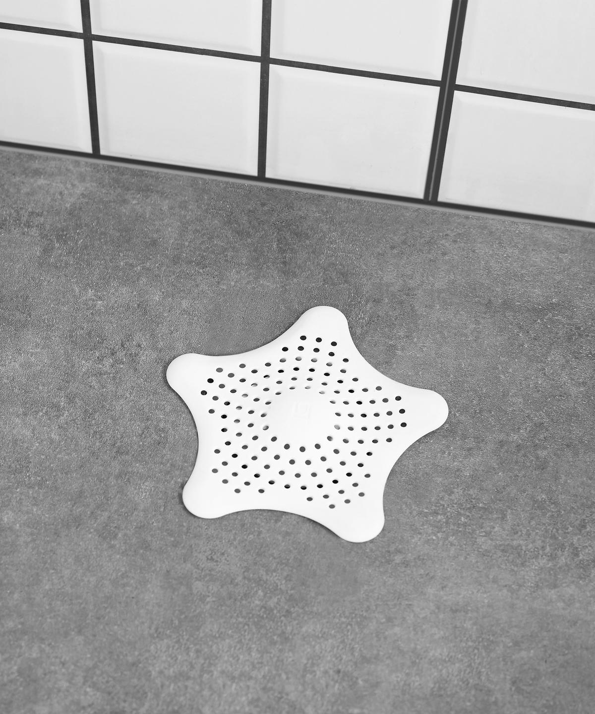 Abflusssieb Easy in Weiß - Weiß, MODERN, Kunststoff (18/16/1cm) - Premium Living