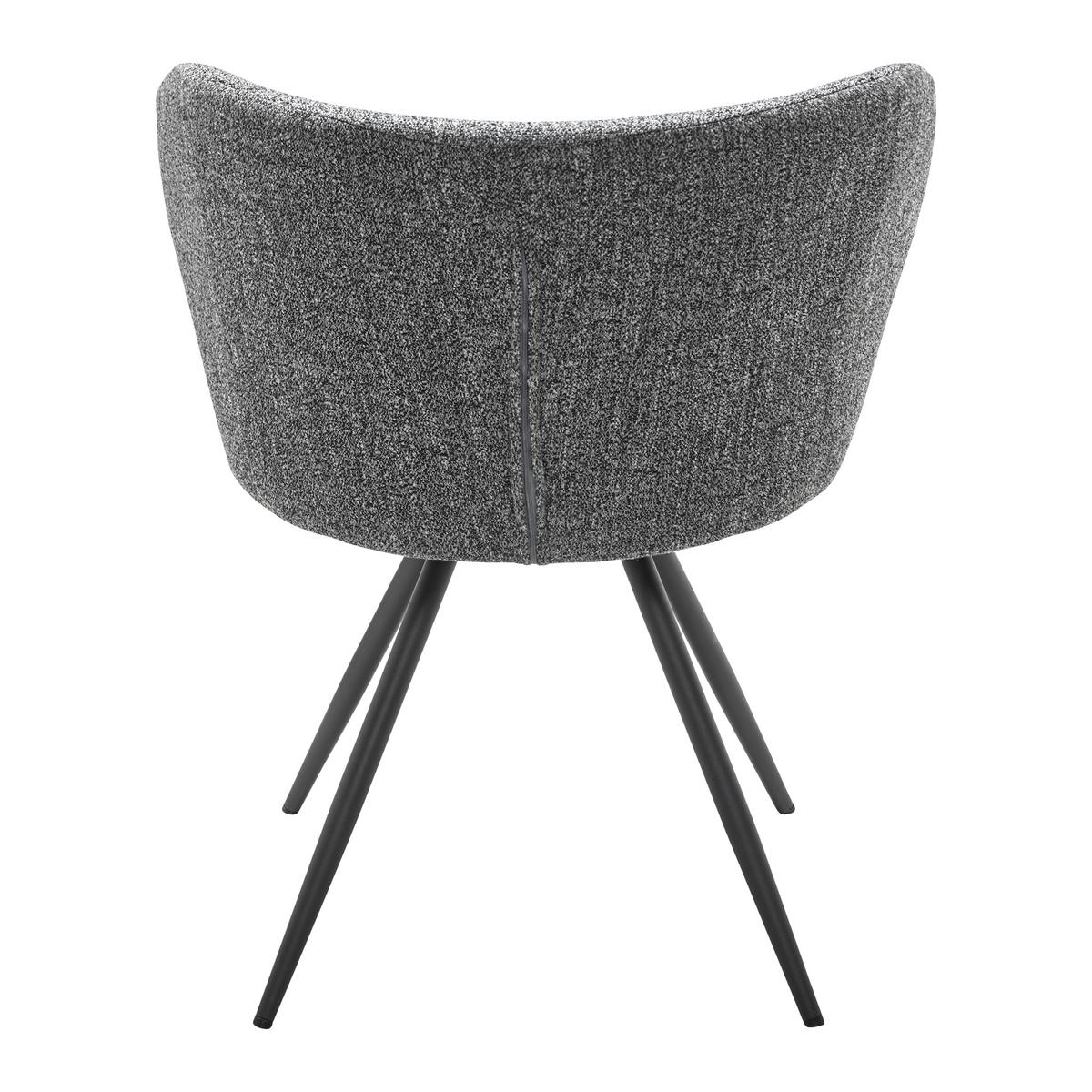 KRZESŁO CARLINA - ciemnoszary/czarny, Modern, metal/drewno (60/79/59cm) - Bessagi Home