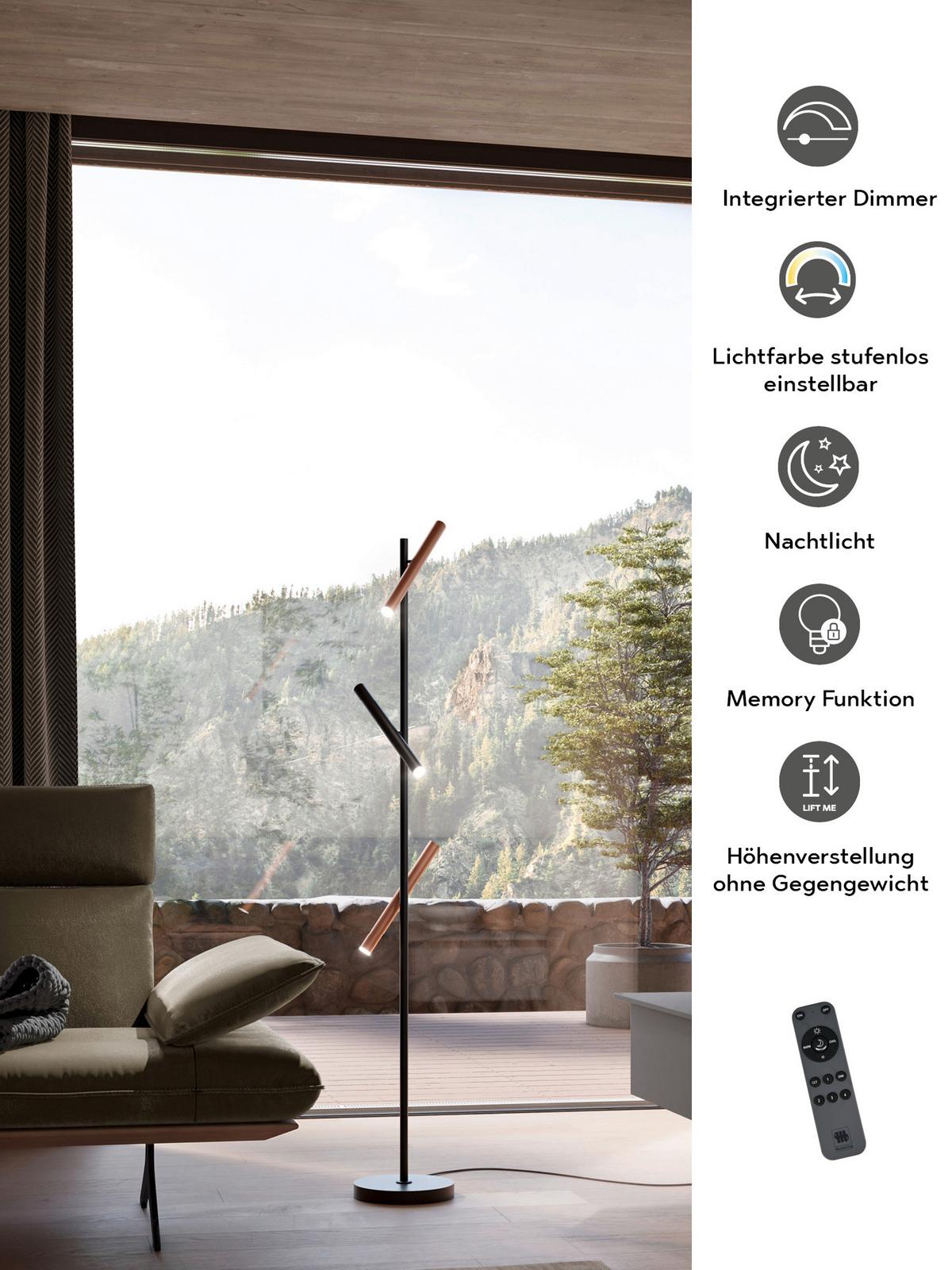 LAMPA WISZĄCA LED MR32160132 CALINA - czarny, Design, metal (13/150cm) - Musterring
