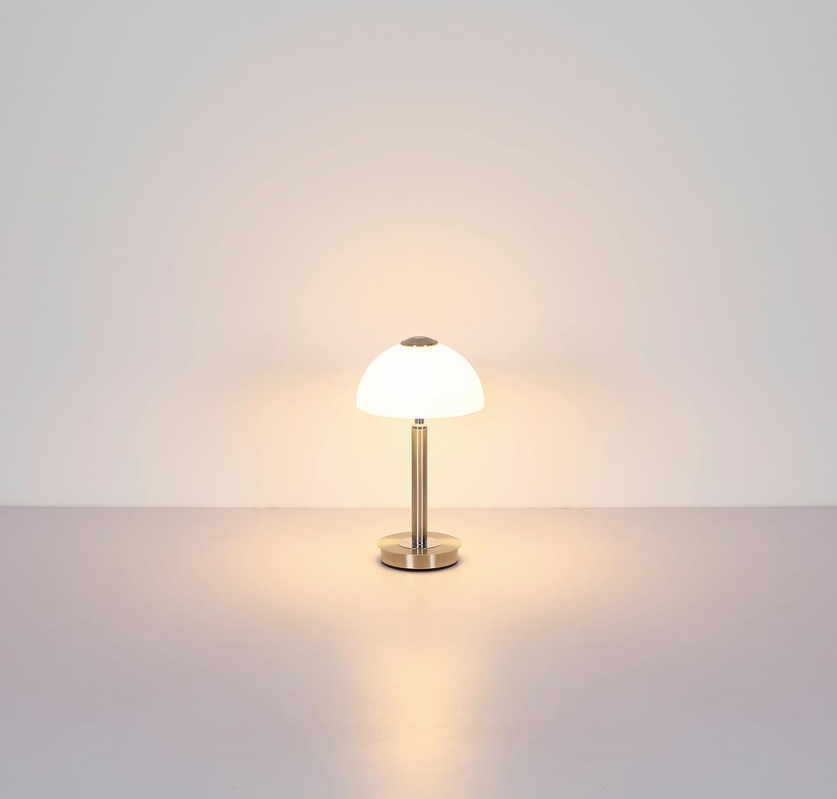 LED-TISCHLEUCHTE 21953N ULDIN - Chromfarben/Weiss, Basics, Glas/Kunststoff (25/45cm) - Globo