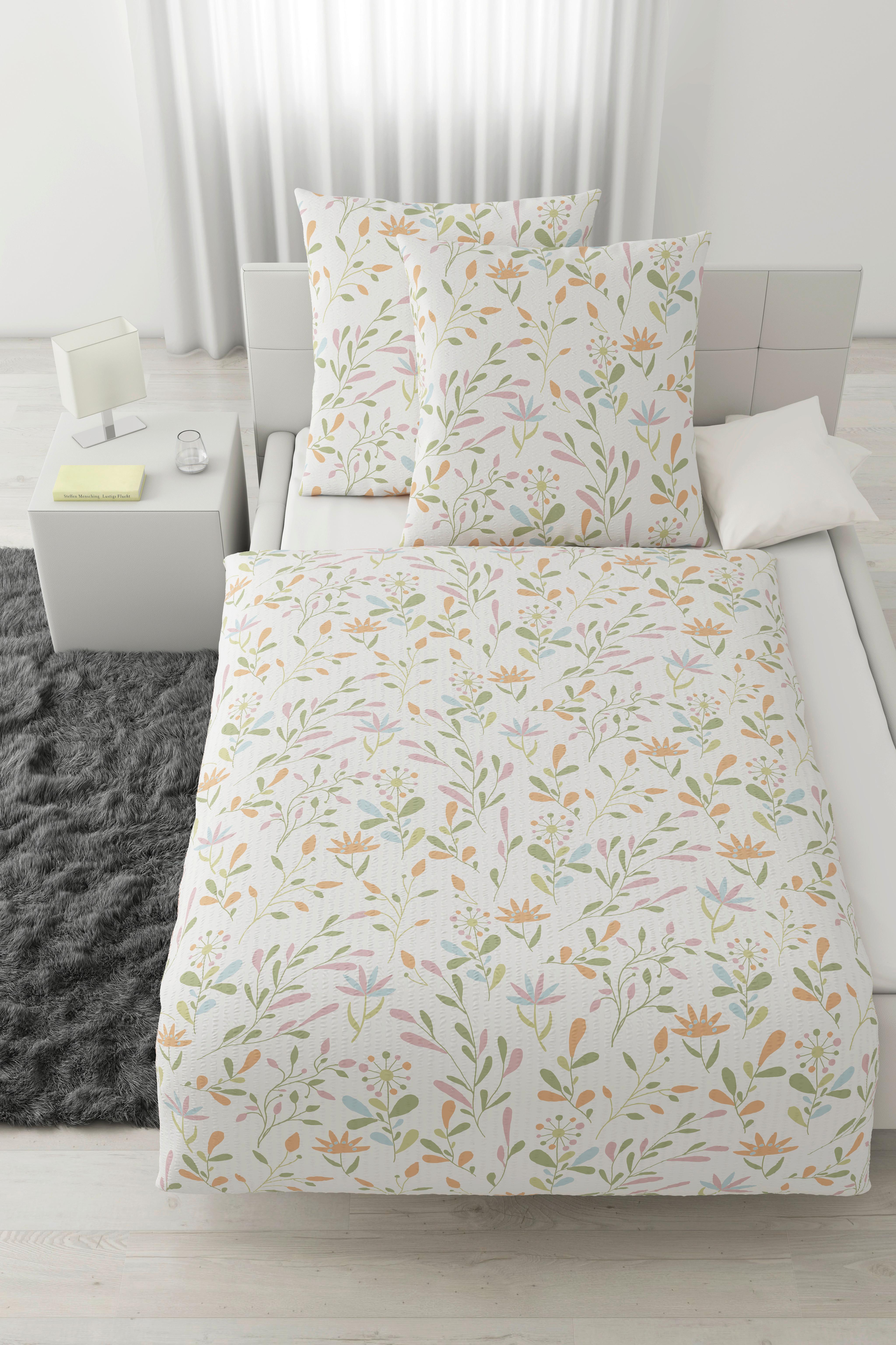 BETTWÄSCHESET MARINA XXL - Weiss, Konventionell, Textil (200/210cm) - Mömax