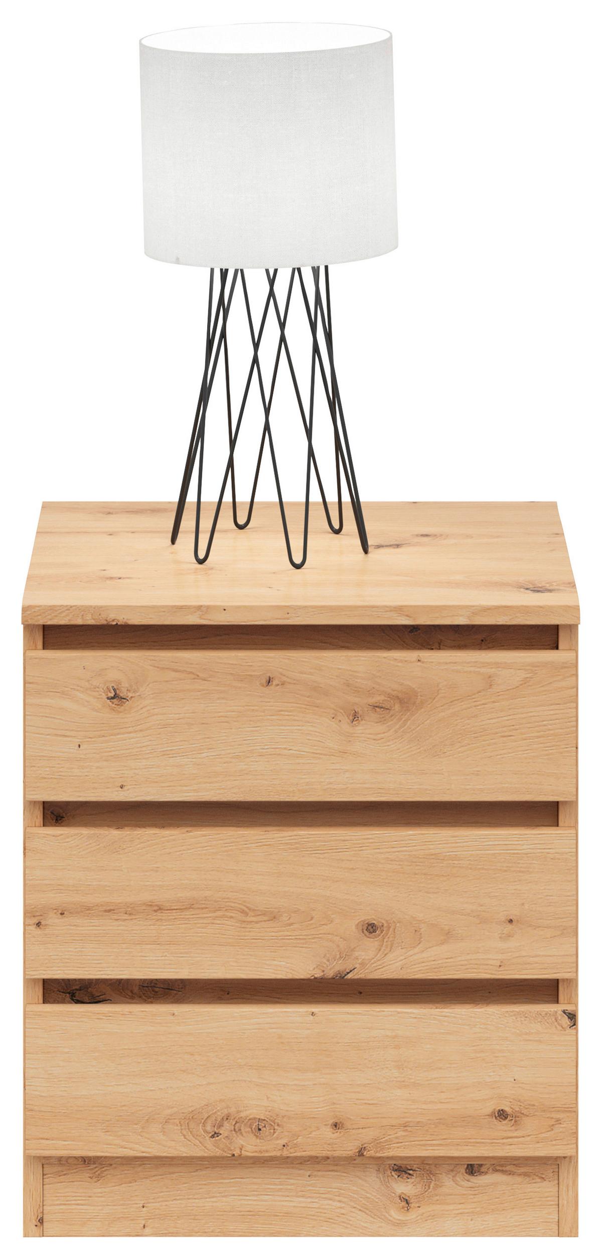 Nachtkästchen in Eichefarben - Eiche Artisan, KONVENTIONELL, Holzwerkstoff (45/55/42cm) - Mömax