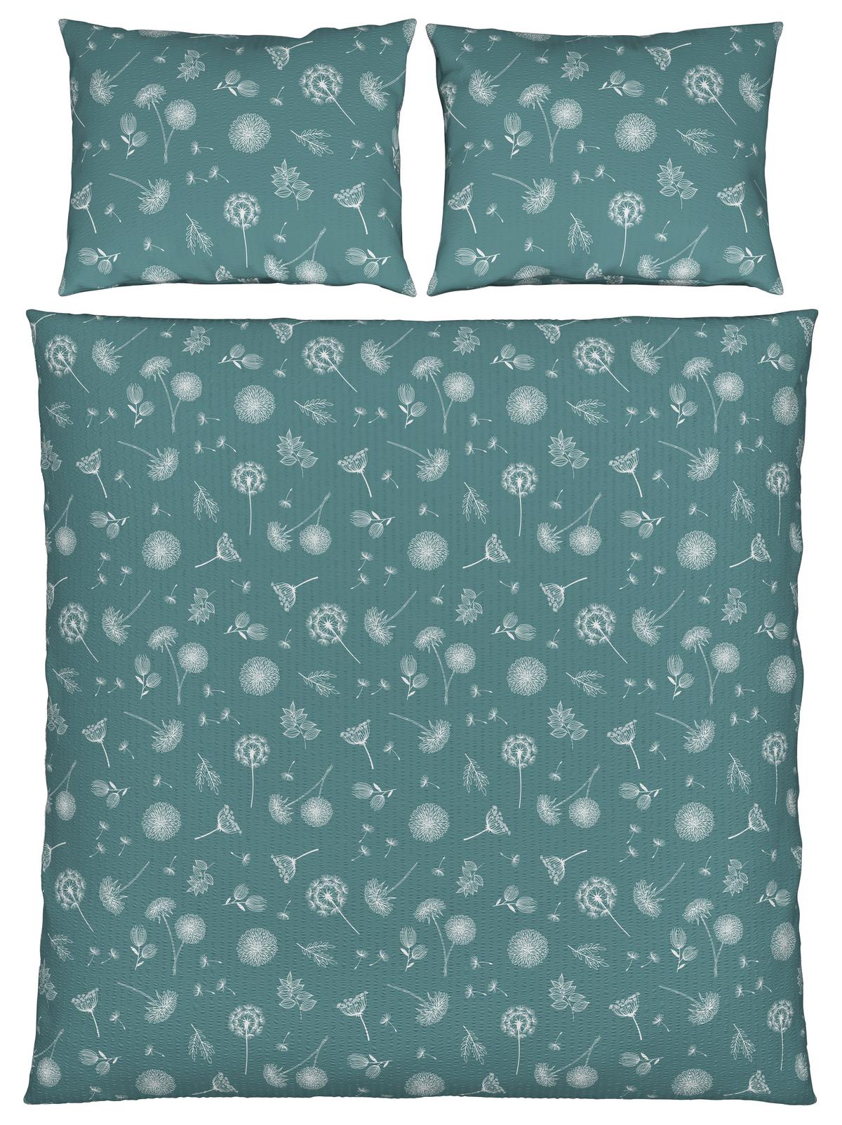 Posteljina Pusteblume 200x200/2x60x80cm - plava, Konvencionalno, tekstil (200/200cm) - Modern Living