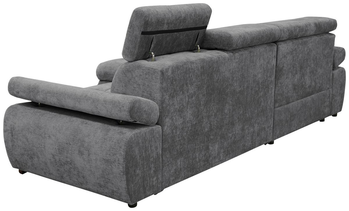 Kutna Garnitura Vegas - tamno siva/crna, Design, drvo/tekstil (173/294cm) - Modern Living