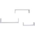 Set Stenskih Polic U-bord - bela, Moderno, leseni material (42/10/10cm)