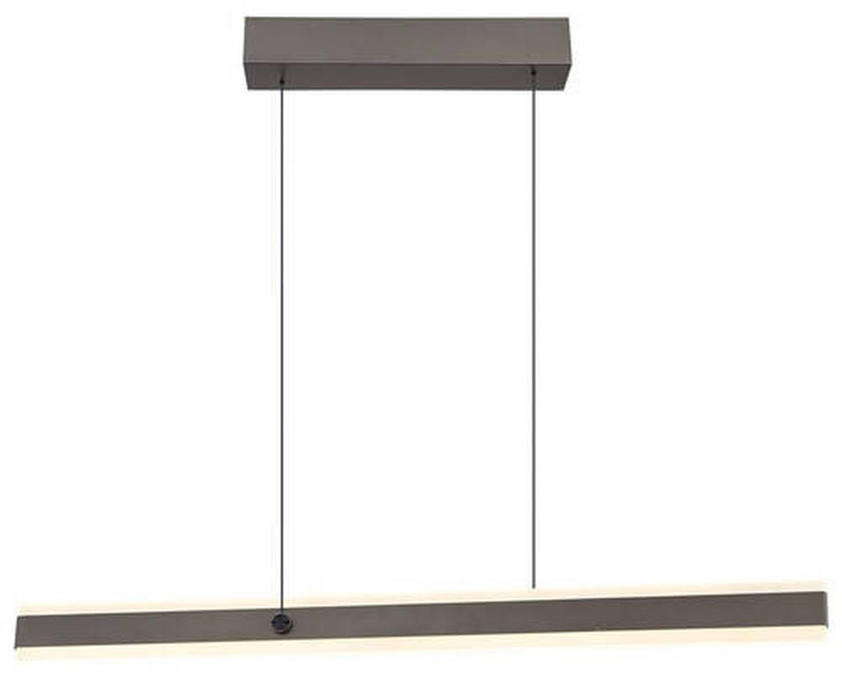 LED-HÄNGELEUCHTE 67161-36 - Titanfarben/Opal, Design, Kunststoff/Metall (96/7,5/170cm) - Globo