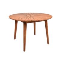 Gartentisch Holz Fremont ca. 110x75 cm geölt - Hellbraun, Basics, Holz (110/110/75cm) - Gardenson