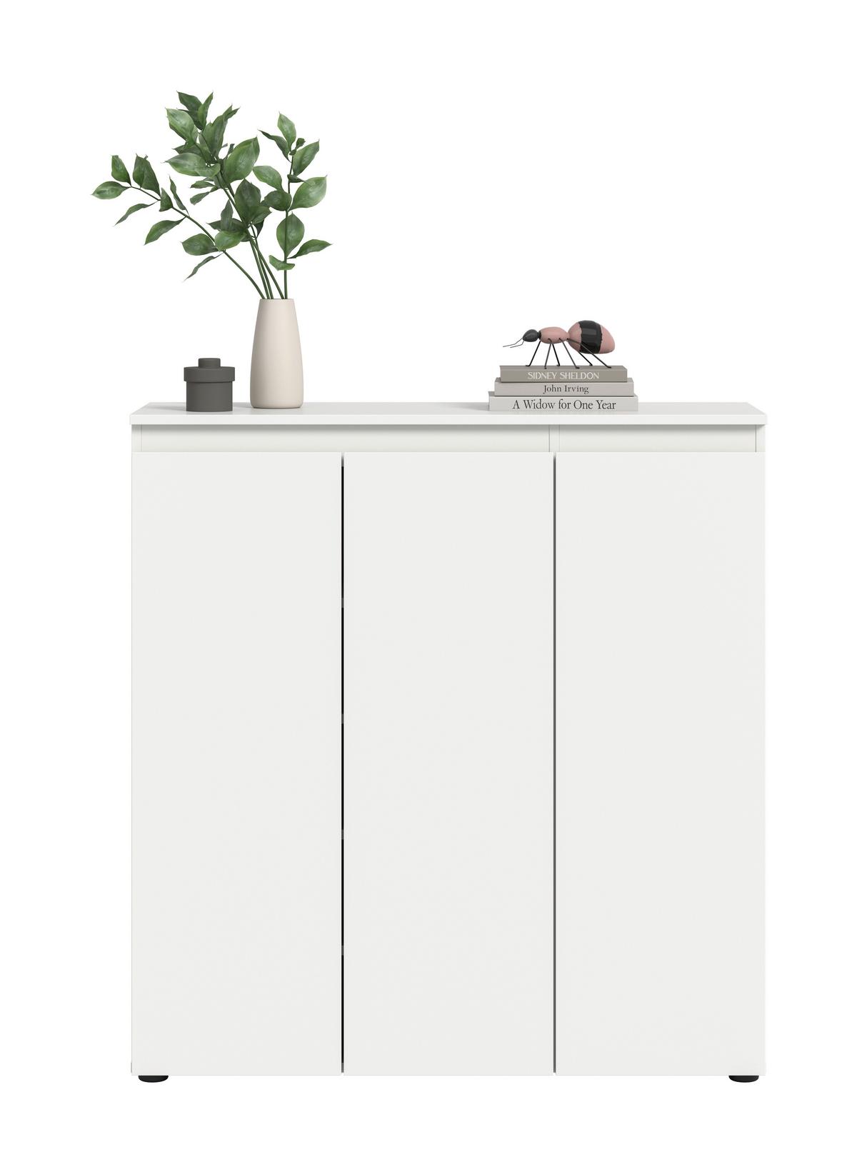 Omara Za Čevlje Scarpa, Bela - črna/bela, Design, umetna masa/leseni material (105/111/37cm) - Livetastic