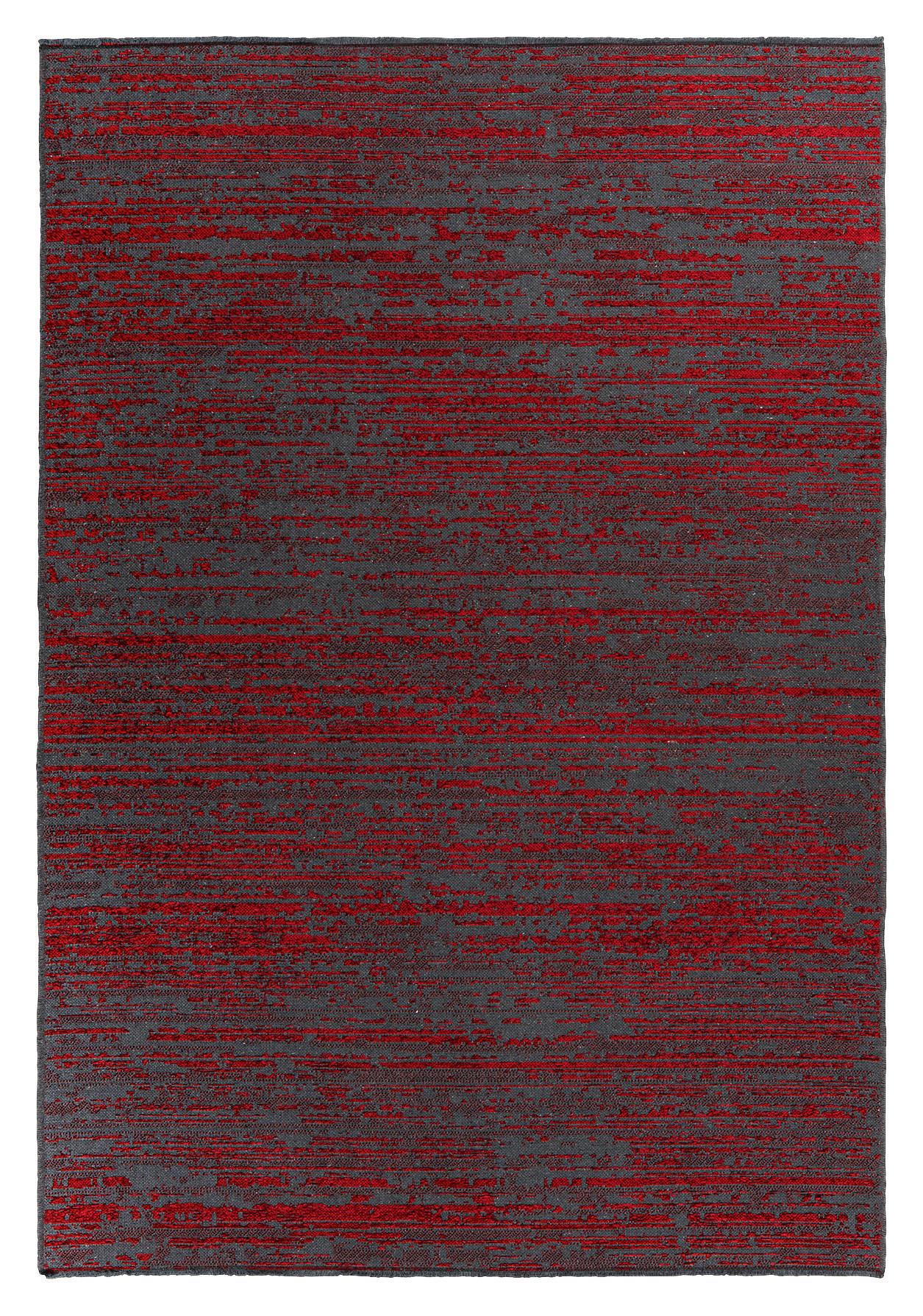 Flachwebeteppich Kalevi 100 - Rot, Konventionell, Textil (120/170cm) - Kayoom