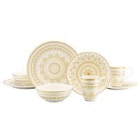 Kombinirani Servis Mandala, 8-Delni - zlate barve/bela, keramika - Creatable