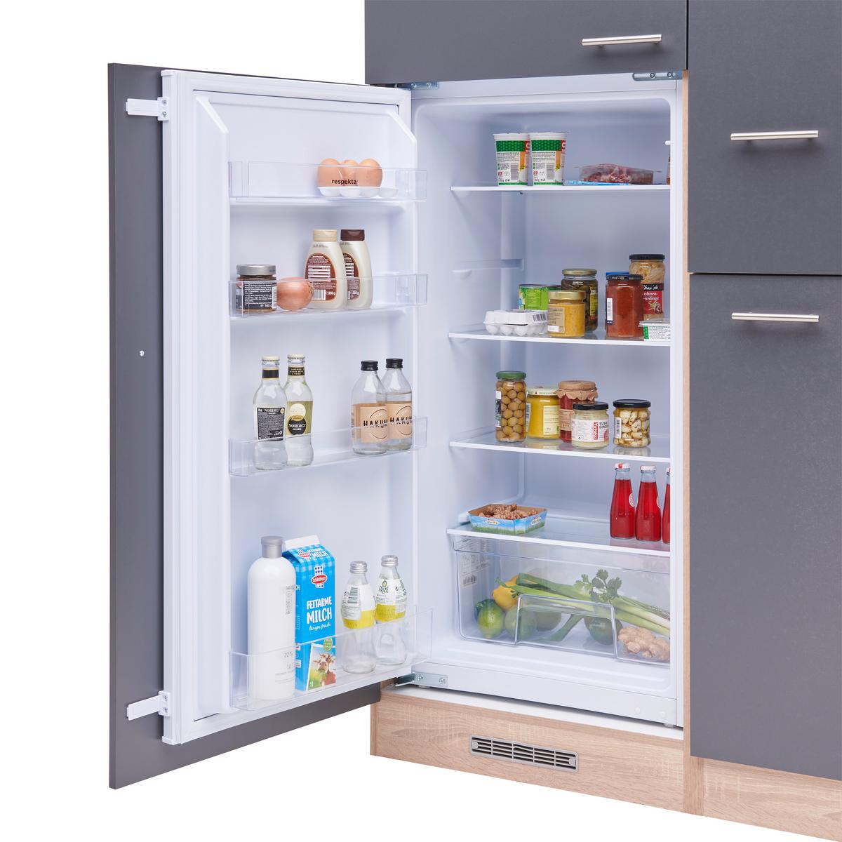 Küchenblock ECONOMY 310 Grau/Eiche B: ca. 310 cm - Eichefarben/Grau, Basics, Holzwerkstoff (310cm) - Respekta