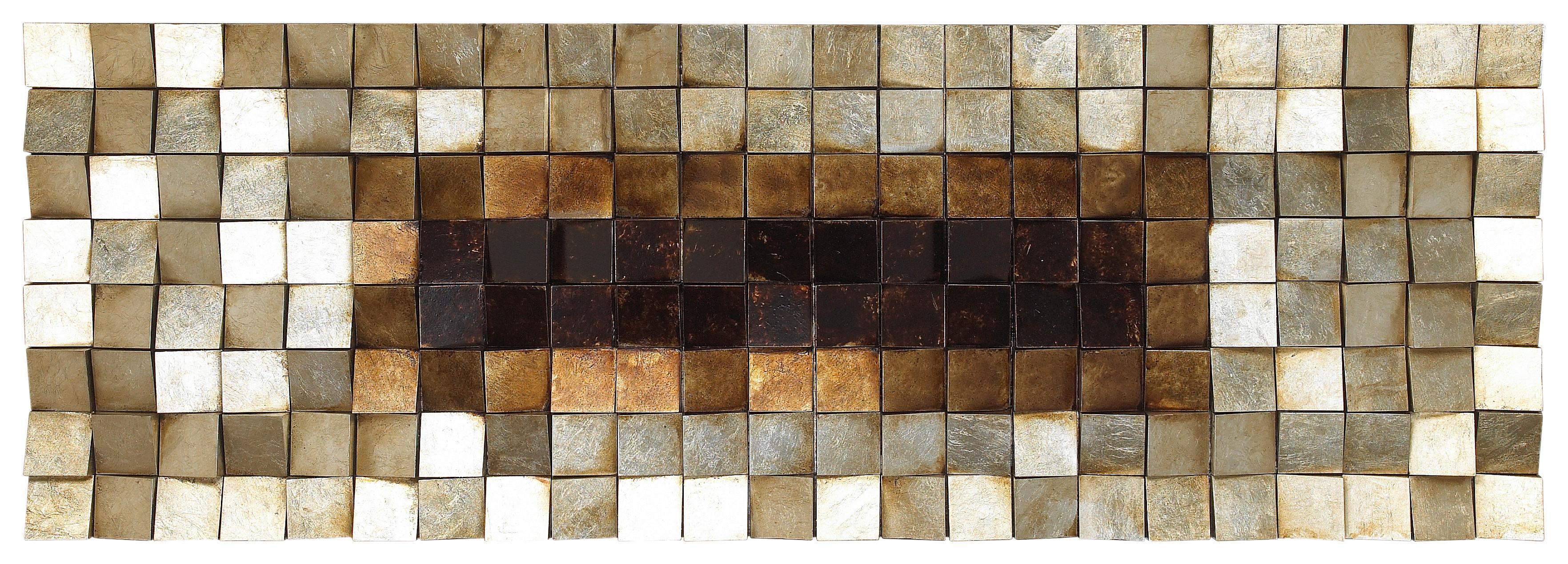OBRAZ PRZESTRZENNY G120912XL - kolor srebrny/różnokolorowy, Design, tworzywo sztuczne/drewno (180/55cm) - Monee