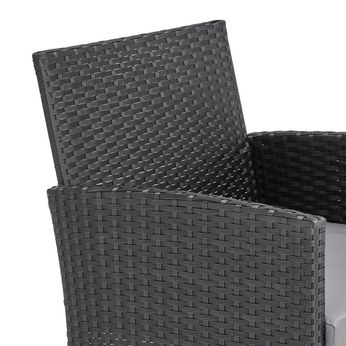 Set lounge Michelle - negru/transparent, Modern, plastic/sticlă - Modern Living