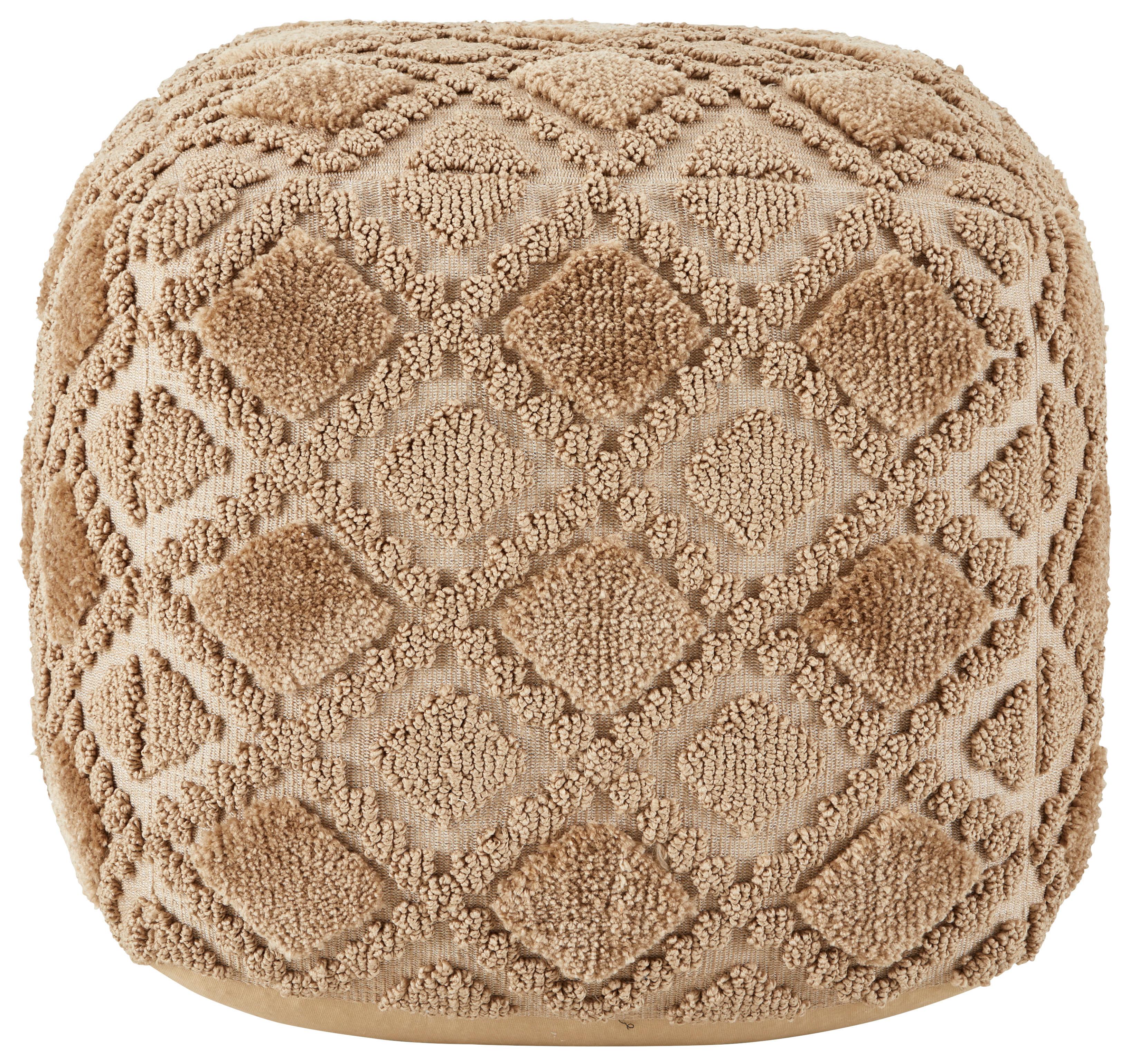 Tabure Tamara, Bež, Snemljiva Prevleka - bež/naravne barve, Trendi, tekstil (45/45/45cm) - Premium Living