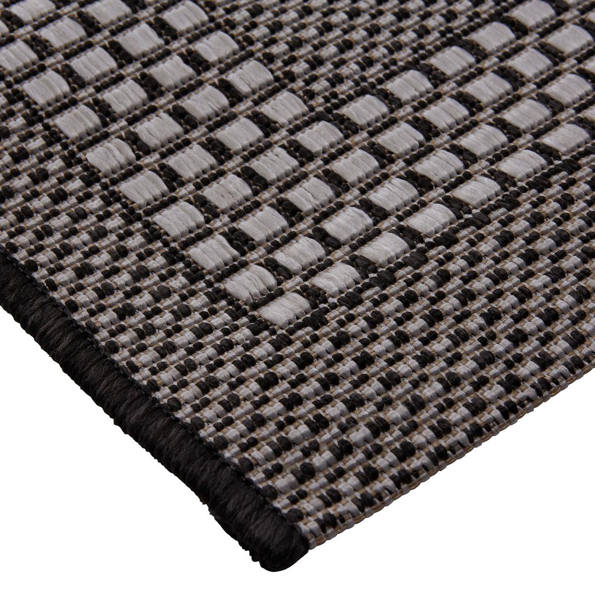 Flachwebeteppich Naomi ca. 80x290cm - Anthrazit, Konventionell, Textil (80/290cm) - Modern Living