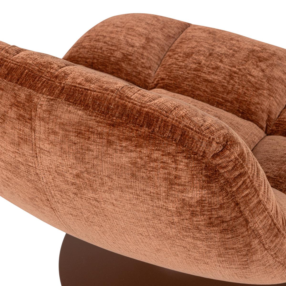 SESSEL Elvi Rostfarben B: 73cm - Rostfarben/Braun, Design, Textil/Metall (73/81/84cm) - Livetastic