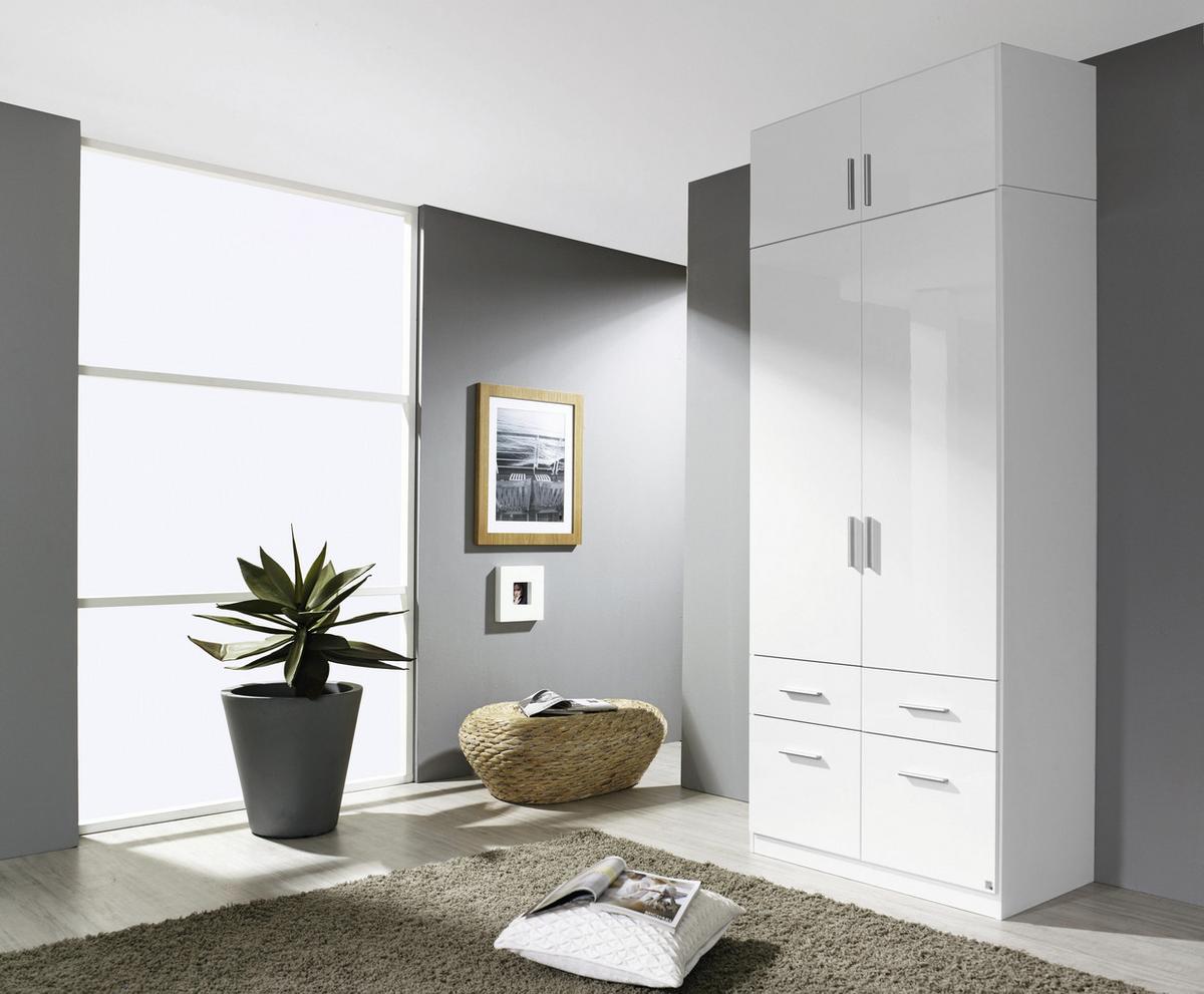 Nastavak Ormara Celle - bijela/bijela visoki sjaj, Moderno, drvo/plastika (91/40/54cm) - Modern Living