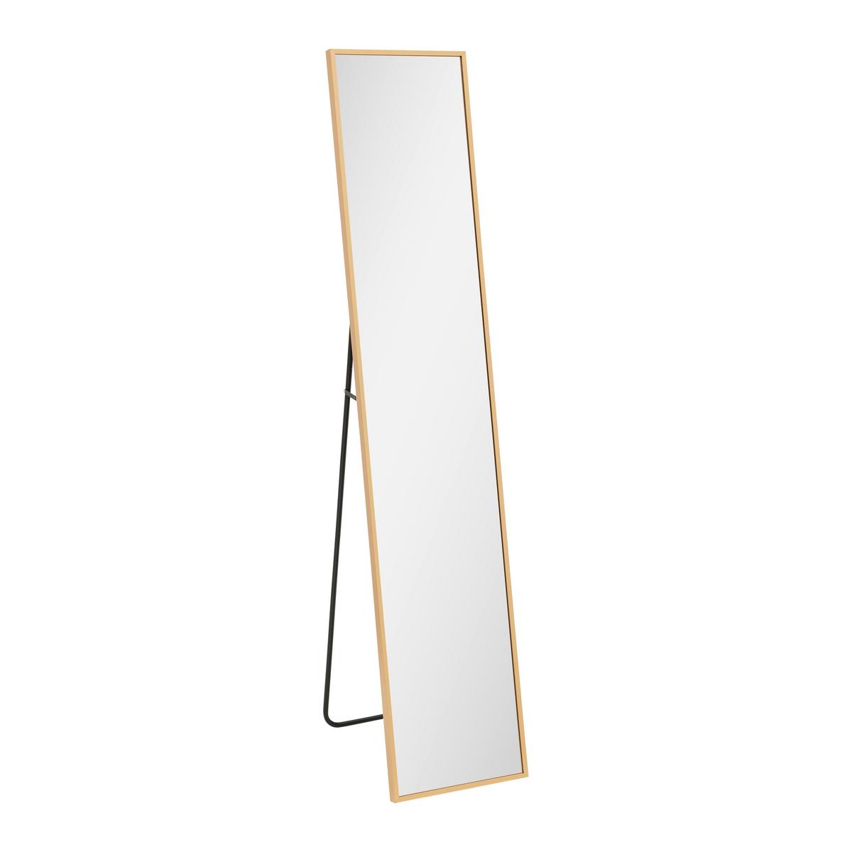 Standspiegel Kevin Goldfarben - Goldfarben, Modern, Glas/Metall (30/150/2,5cm) - Mömax