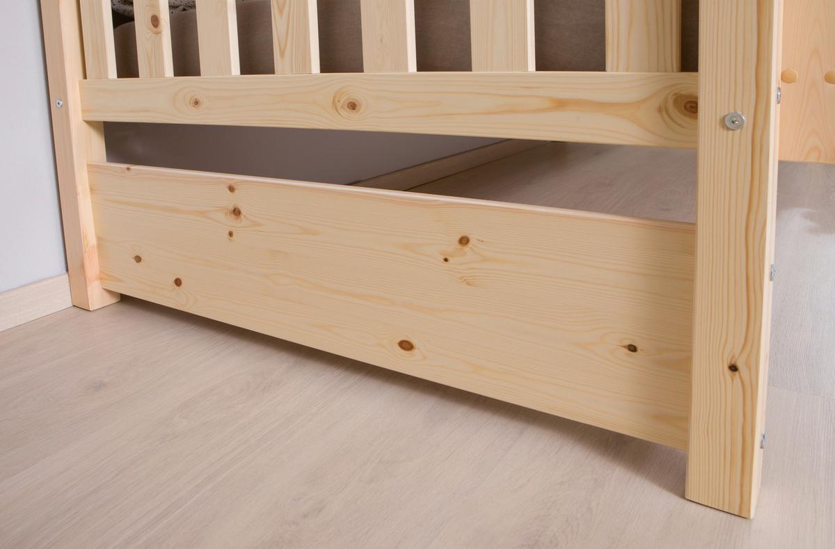 Pograd Sammy, Pravi Les, 90x200cm - naravne barve, Moderno, les (90/200cm) - MID.YOU