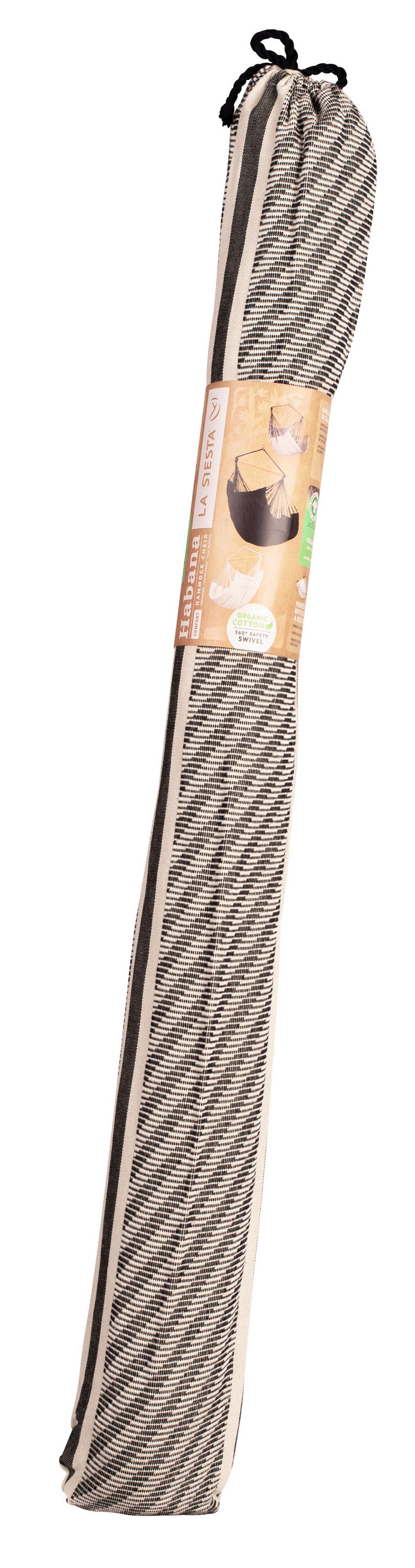 Hängesessel Comfort Hammock Chair Grau/Weiß - Weiß/Grau, KONVENTIONELL, Holz/Textil (110/160/180cm) - La Siesta
