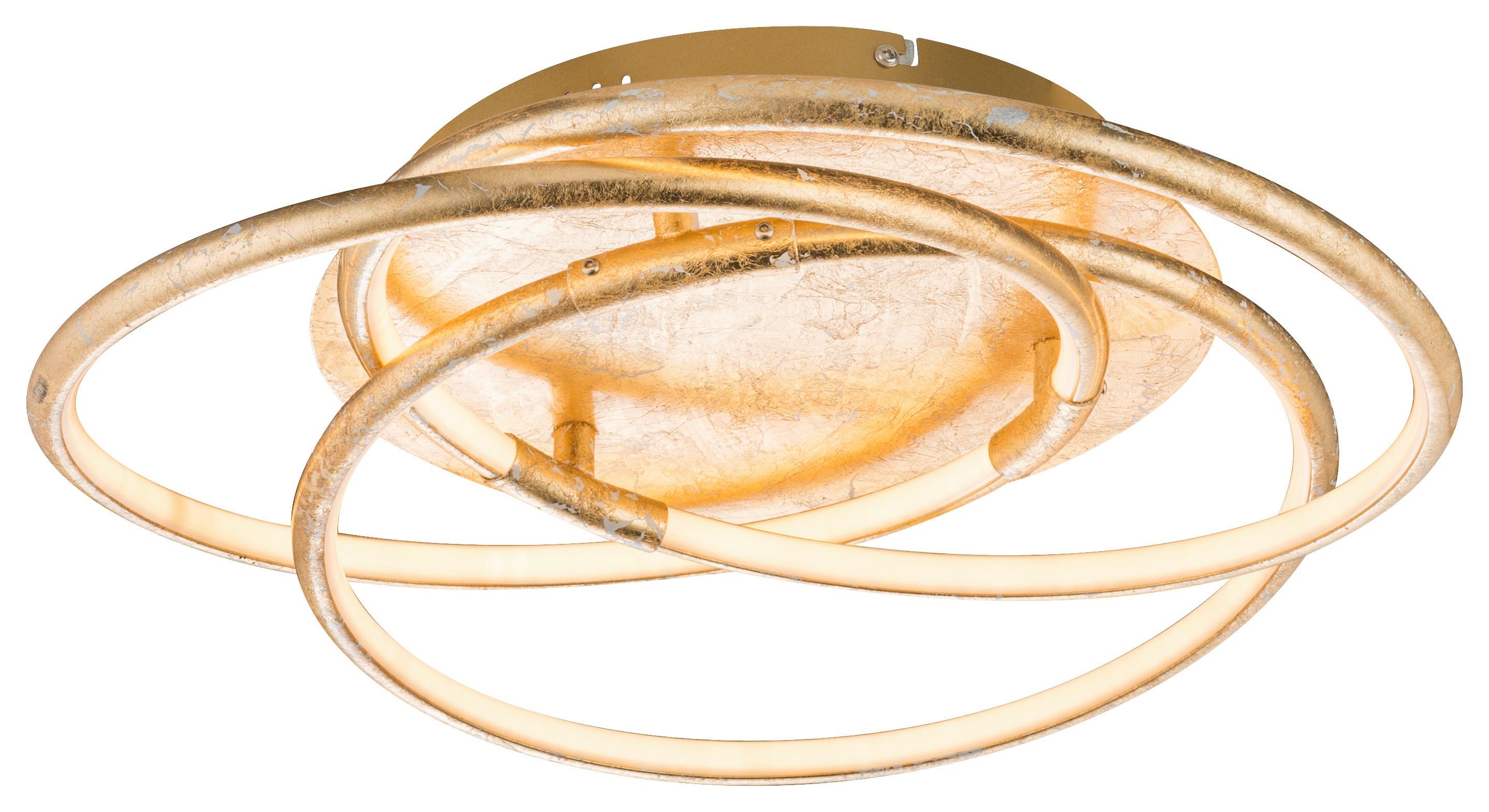 Stropna Led-svetilka Jana, S Sijalko - zlate barve, Design, kovina/umetna masa (50/14cm)