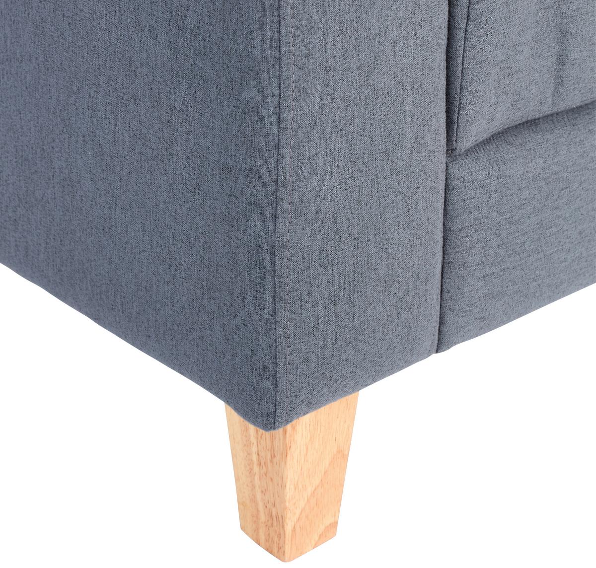 Zofa Levi, Siva, Ležišče - siva/naravne barve, Moderno, tekstil/les (208/85/88cm)
