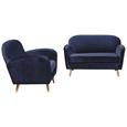 Sitzbank in Blau 'Milo' 2-Sitzer - Blau/Kieferfarben, Trend, Holz/Holzwerkstoff (142/88/92cm) - Livetastic Sitzbank in Blau 'Milo' 2-Sitzer - Blau/Kieferfarben, Trend, Holz/Holzwerkstoff (142/88/92cm) - Livetastic