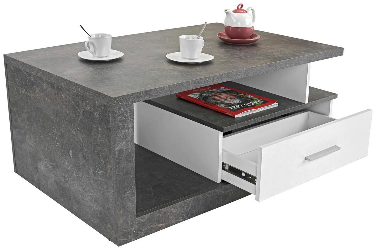 Klubska Miza Iguan, Siva - temno siva/bela, Moderno, leseni material (110/45/67cm) - Mömax