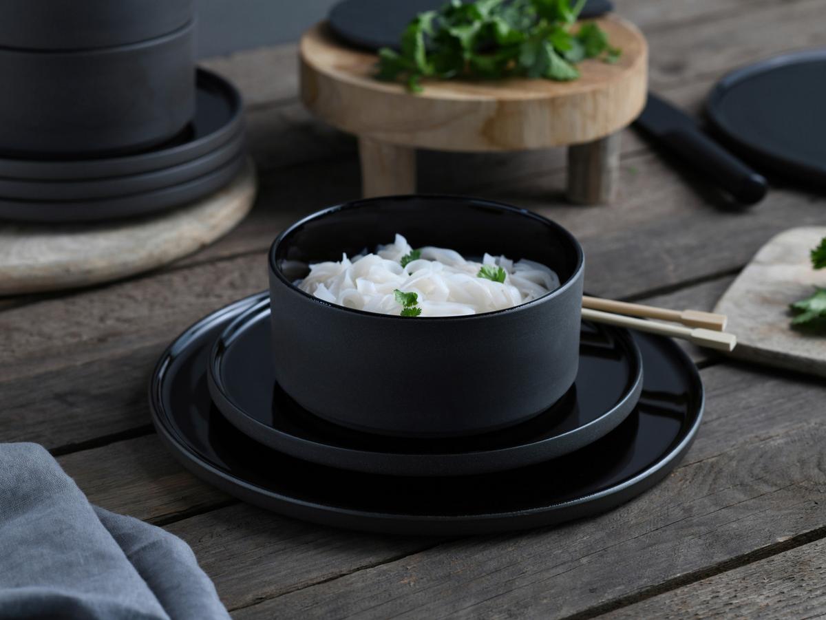 Kombinirani Servis Futuro Black, 16-Delni - črna, Trend, keramika (41/39/35null) - Creatable