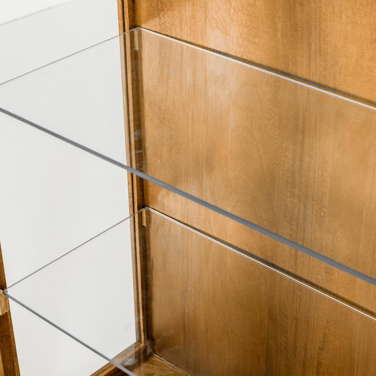 Vitrine Kella Naturfarben B: 100 cm - Naturfarben, Design, Glas/Holz (100/132/44cm) - Livetastic