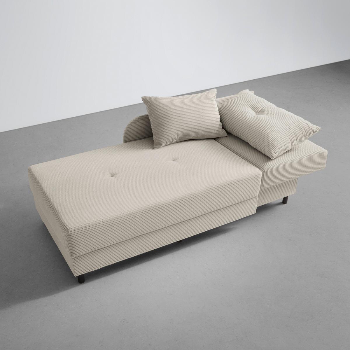 Liege Nova Beige - Beige/Schwarz, MODERN, Holz/Textil (145/62/85cm) - Mömax