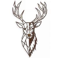 OBRAZ METALOWY RUSTY DEER 3 - kolor brązu, Basics, metal (70/42cm)