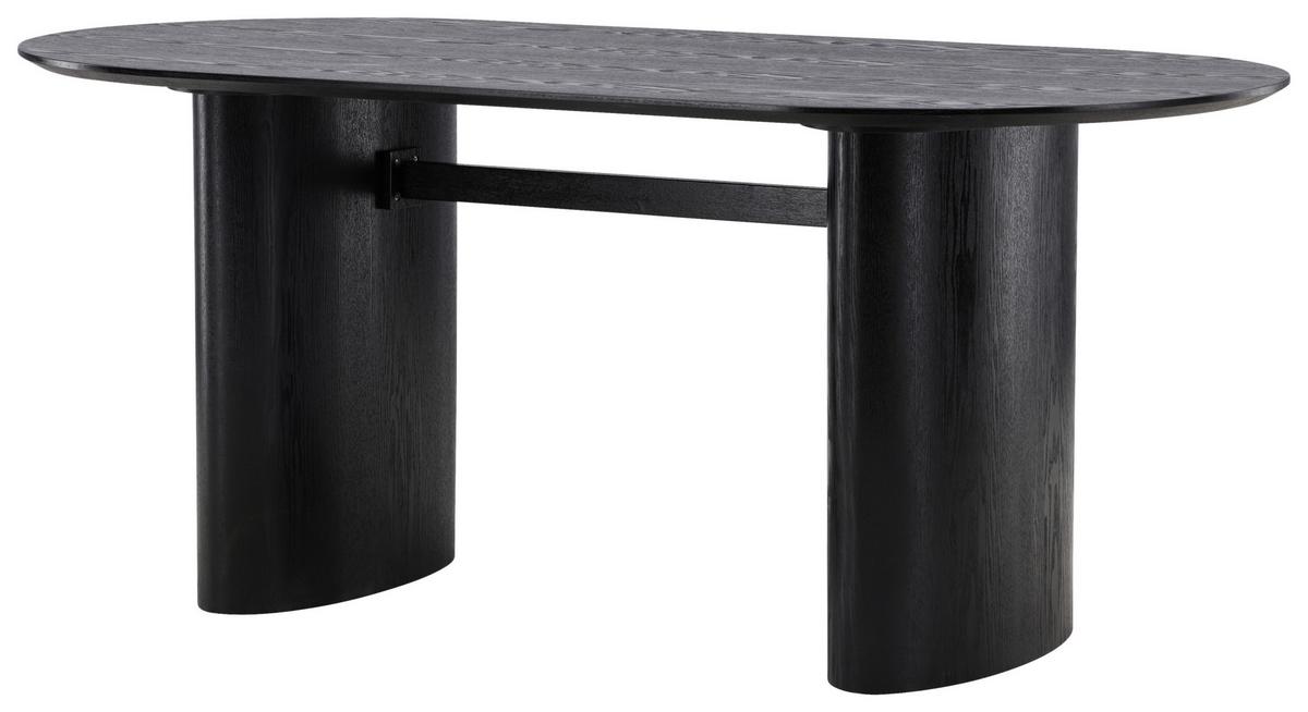 ESSTISCH ISOLDE - Schwarz, Design, Holzwerkstoff (180/90/75cm) - Livetastic