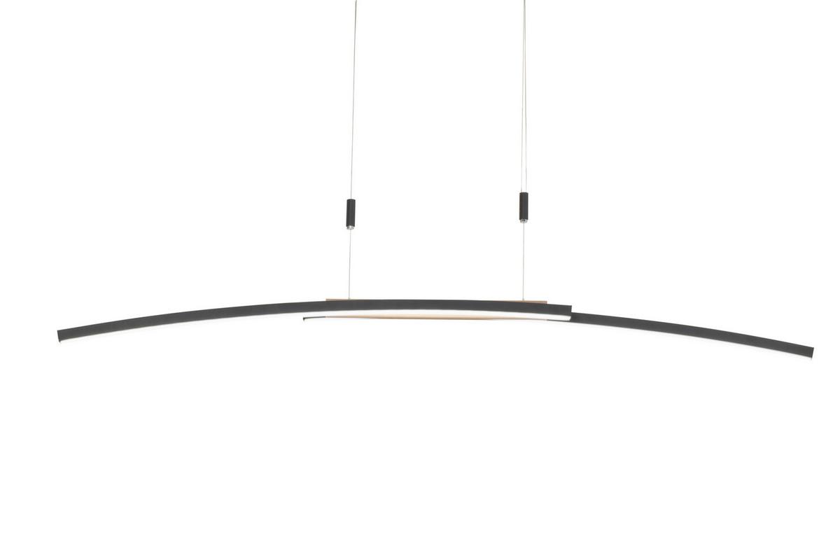 LAMPA WISZĄCA LED DONATELLO DIETER KNOLL - czarny, Basics, metal/drewno (130/6,5/155cm) - Dieter Knoll