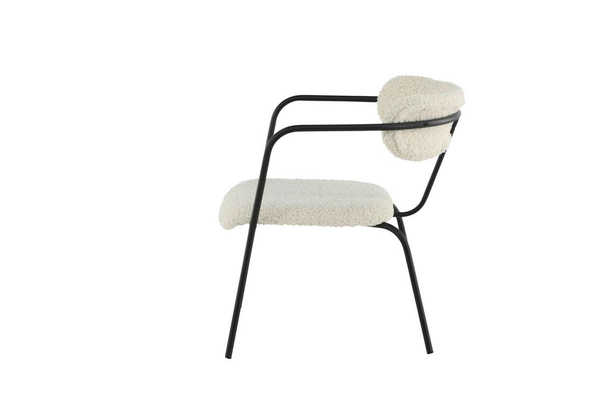 SESSEL DUFFY - Schwarz/Weiß, Design, Textil/Metall (68/69/67cm) - Livetastic