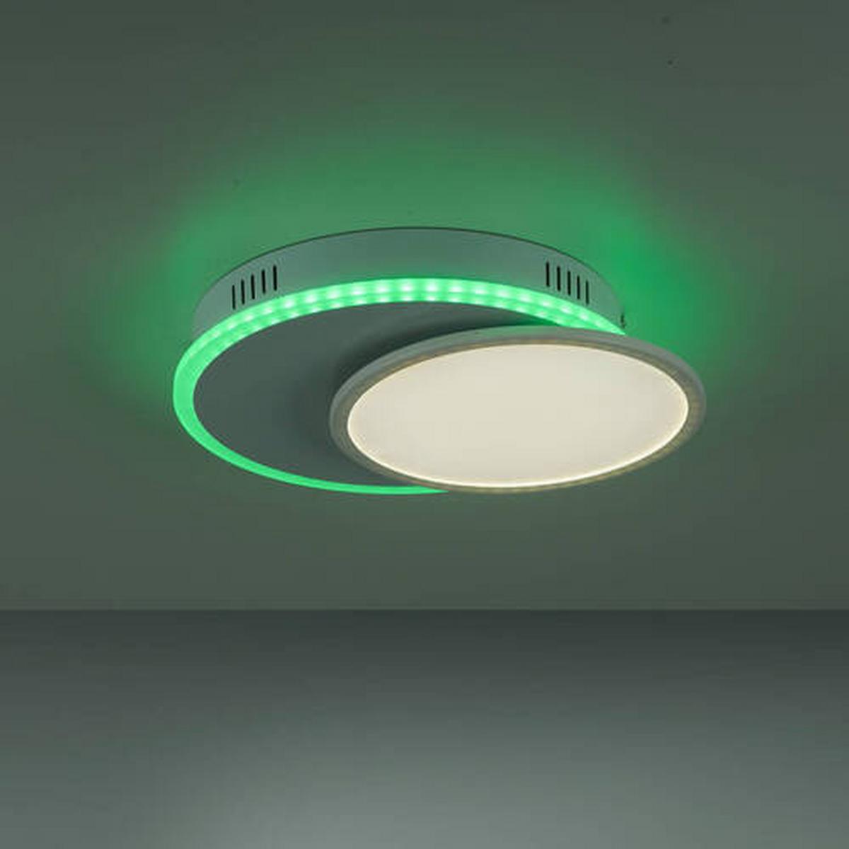 LED-Deckenleuchte Arenda Weiß max. 16 Watt - Weiß, Design, Kunststoff/Metall (45/33/7,5cm)