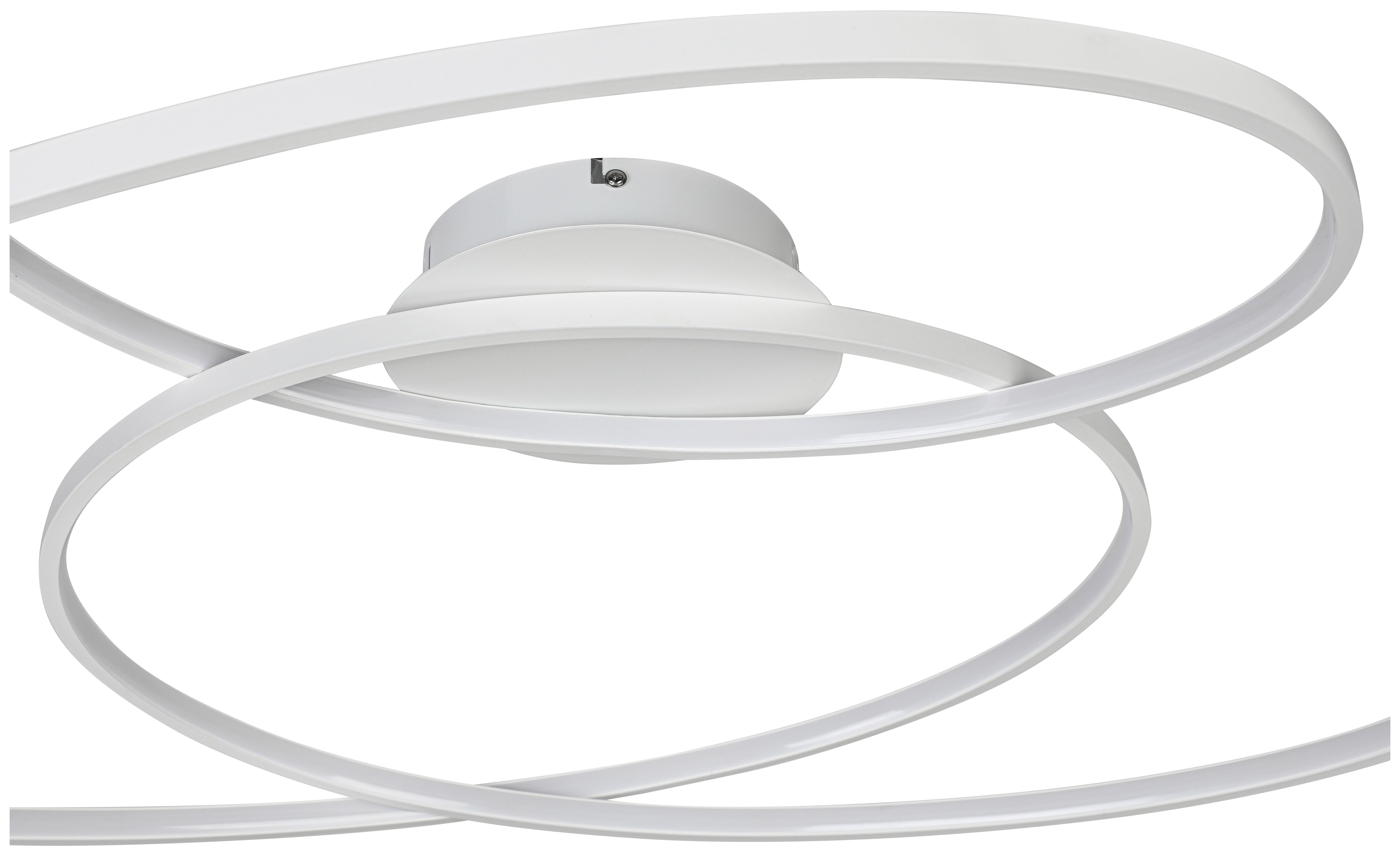 LED-TAKLAMPA WILMA - vit, Modern, metall/plast (65/80/15,5cm) - Mömax