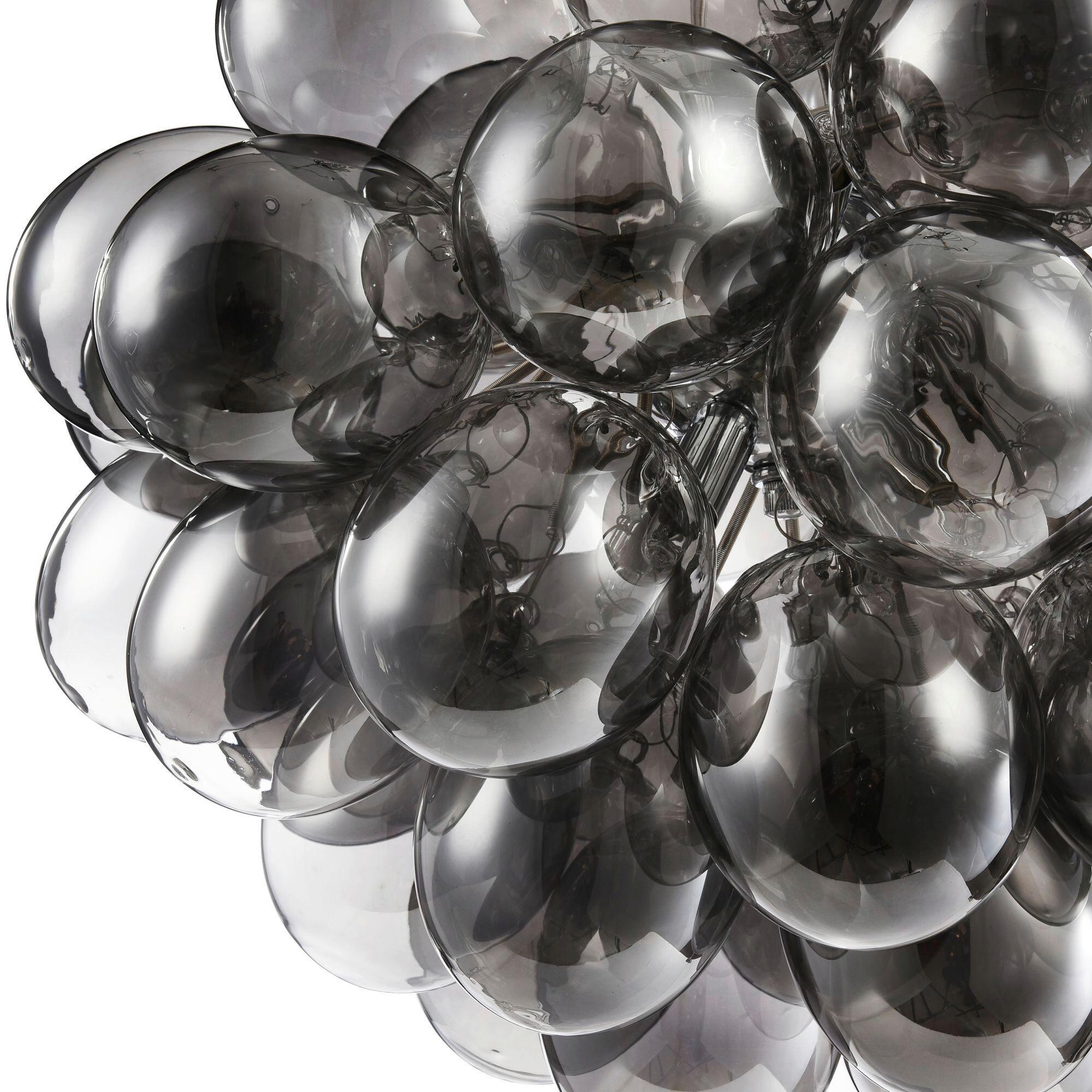 Pendelleuchte Balbo Nickelfarben max. 28 Watt - Grau/Nickelfarben, Trend, Glas/Metall (50/40/50cm) - MAYTONI