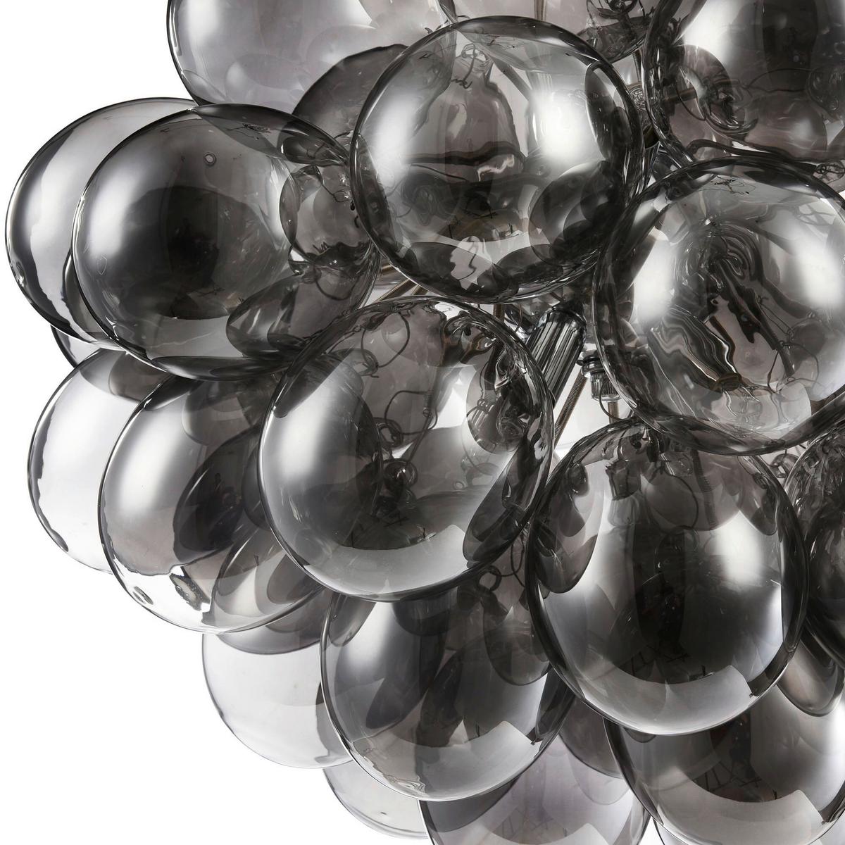 PENDELLEUCHTE BALBO - Grau/Nickelfarben, Trend, Glas/Metall (50/40/50cm) - MAYTONI