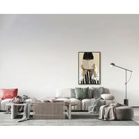 Keilrahmenbild Denise Small Schwarz/Weiß/Beige - Beige/Schwarz, MODERN, Holzwerkstoff/Kunststoff (60/90cm) - Premium Living