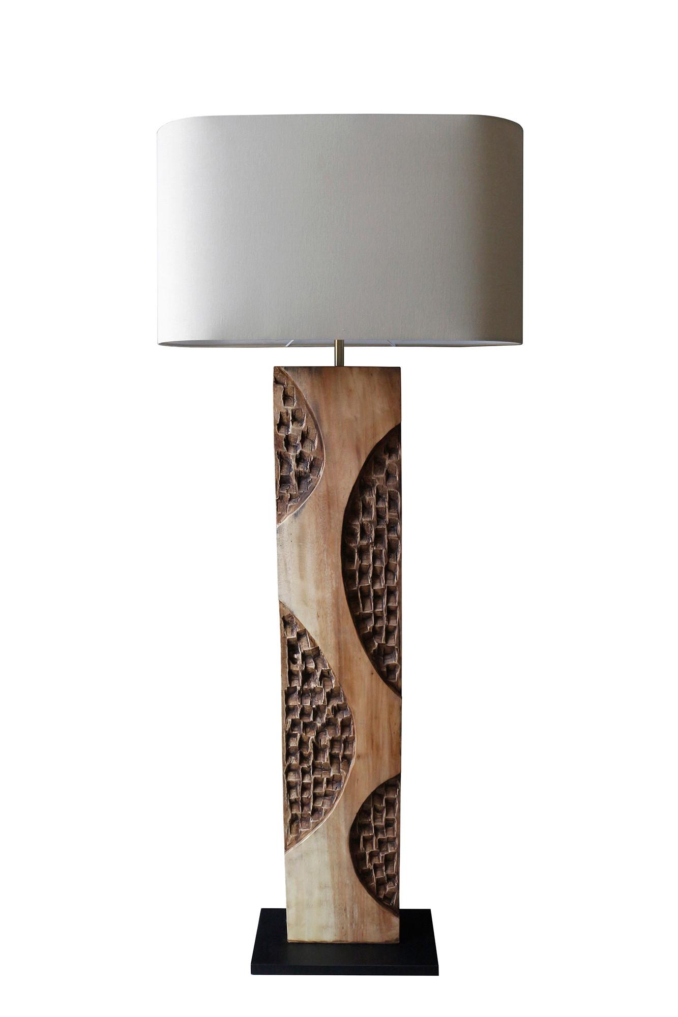 Stoječa Svetilka Acacia - črna/bela, Design, kovina/tekstil (40/171/20cm) - P & B