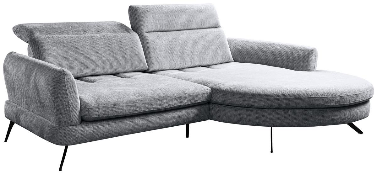 COLțAR JASPER - gri deschis/gri, Modern, textil/material pe bază de lemn (277/85-104/177-198cm) - Premium Living