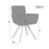 STOL MED ARMSTÖD MAIRO - bokfärgad/svart, Modern, trä/textil (61,5/86/58,5cm) - Bessagi Home
