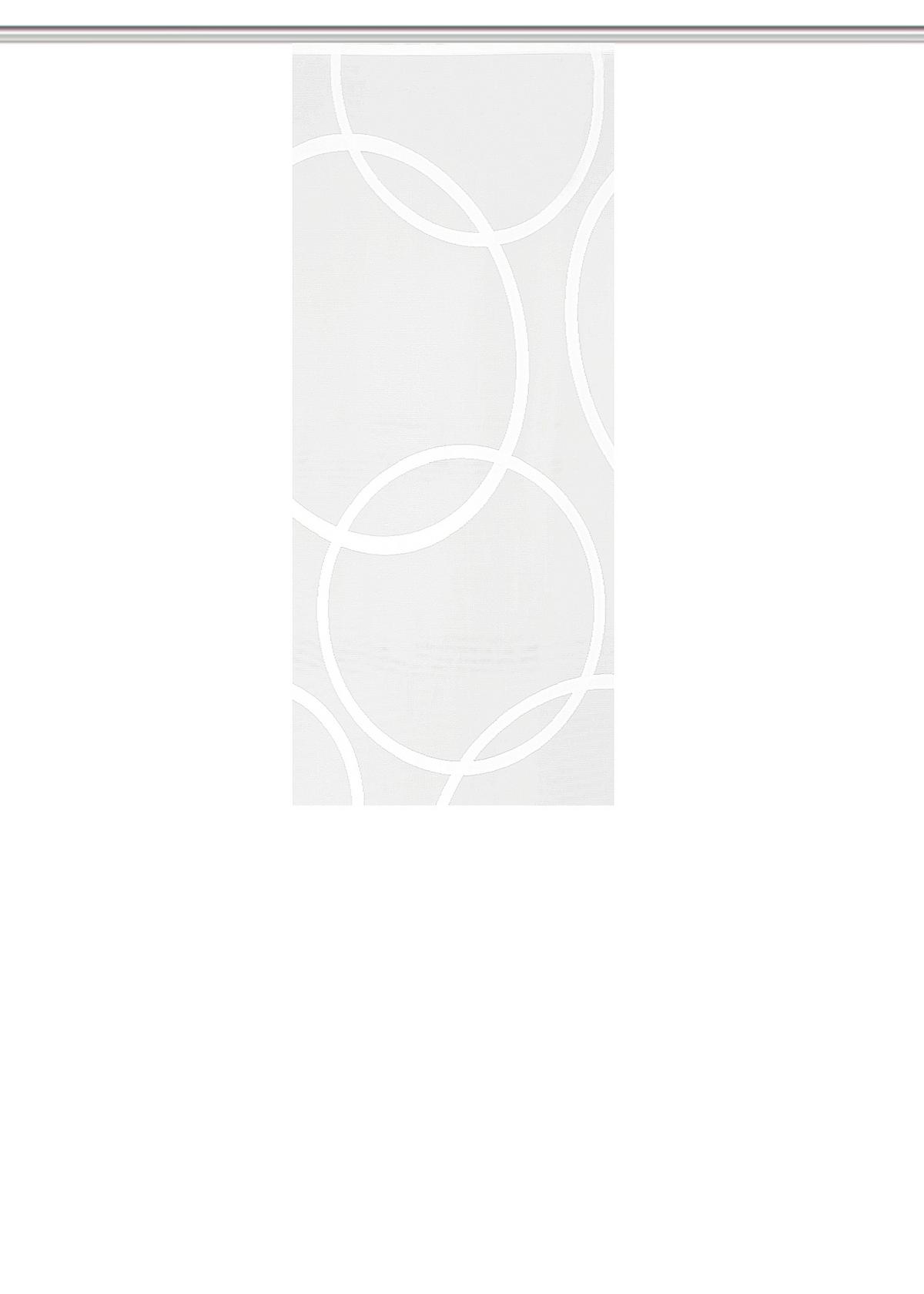 ZASŁONA PANELOWA PINALE - biały, Basics, tkanina (57/145cm)