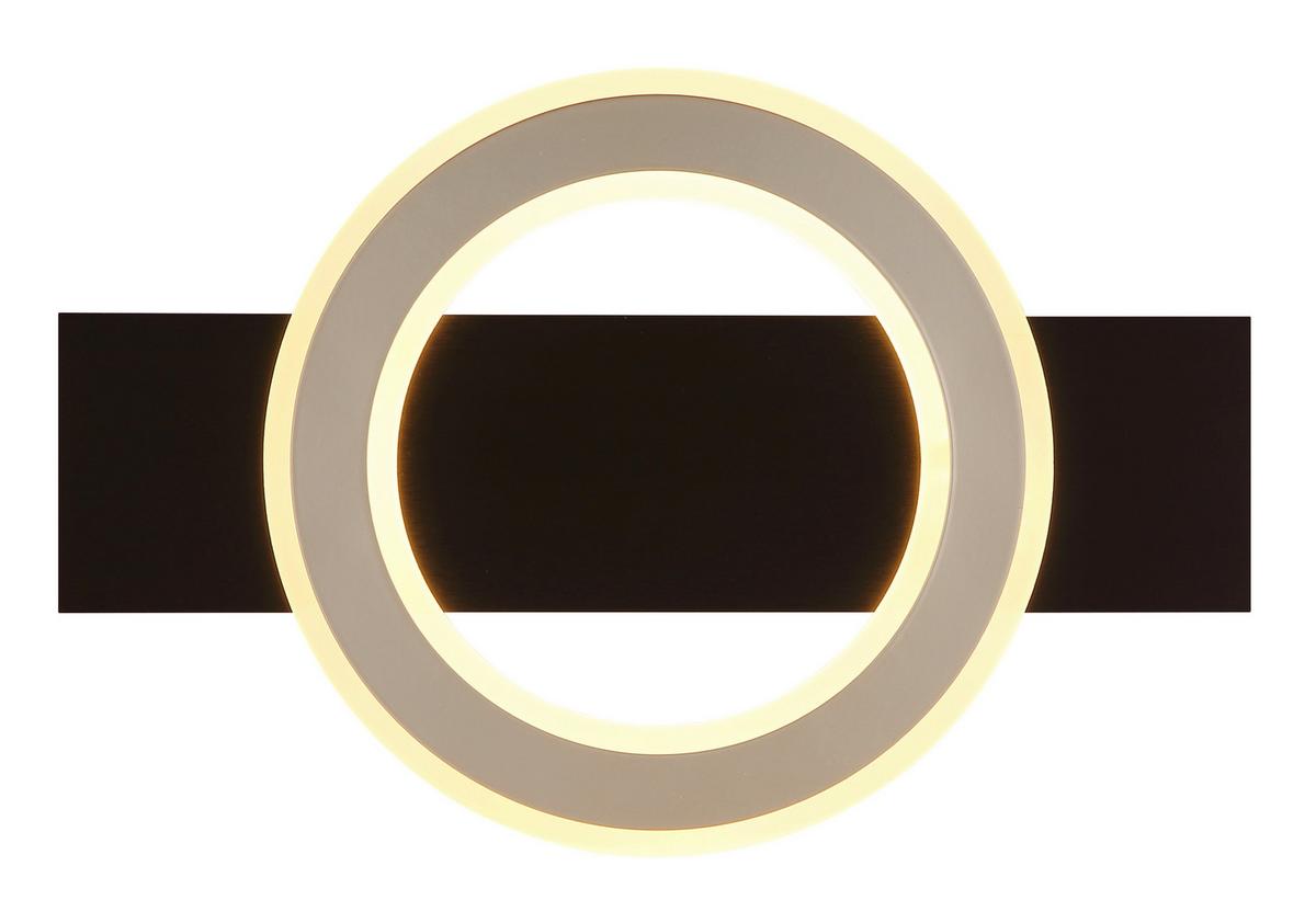 LED-DECKENLEUCHTE 48034A-18 JAYDEN - Champagner/Dunkelbraun, Design, Holzwerkstoff/Kunststoff (44/29/5,2cm) - Globo