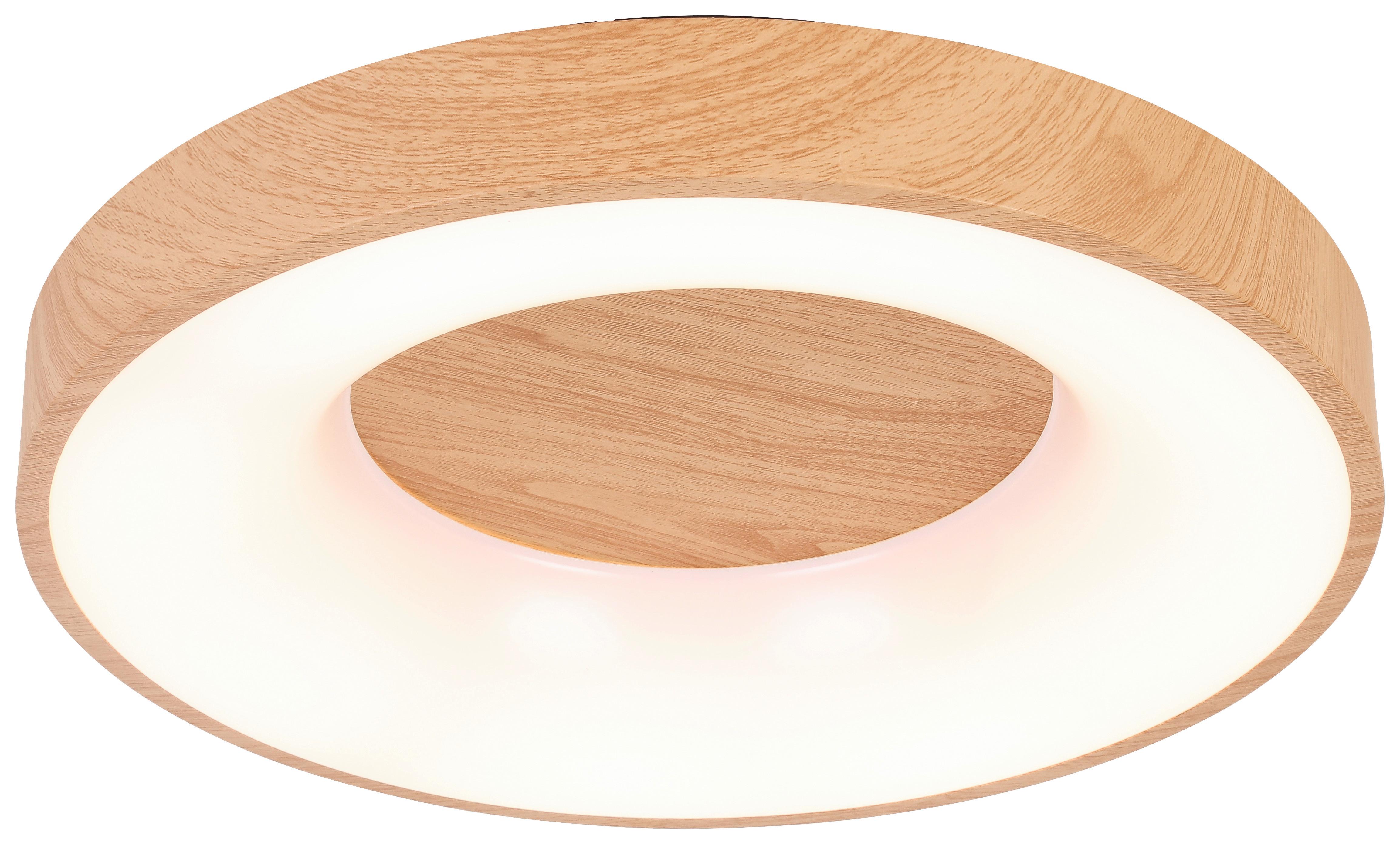 Led Mennyezeti Lámpa Luzia - tölgyfa színű/fekete, Modern, műanyag/fém (40/10cm) - Mömax